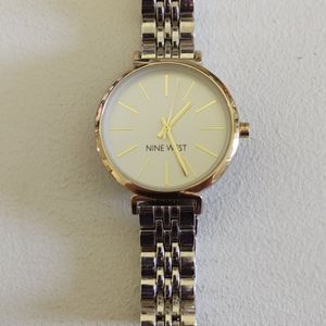 Nine West Silver and Gold metal watch